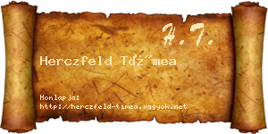Herczfeld Tímea névjegykártya